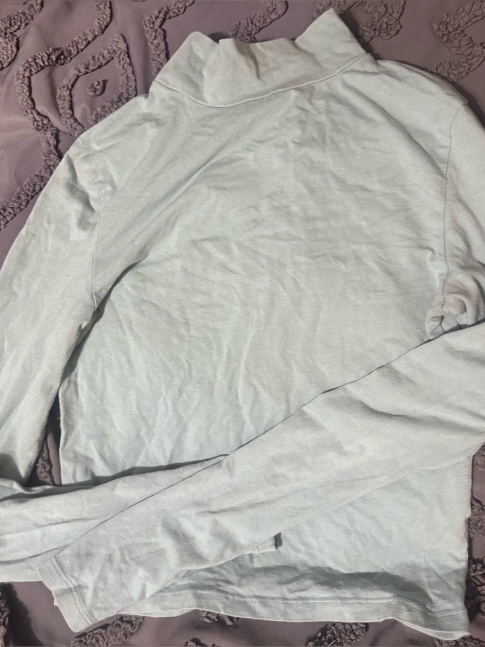 Wild Fable Pastel Blue Long Sleeve Mock Neck Top
